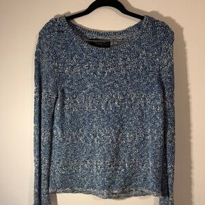 rag & bone Blue Marled Knit Sweater | Cozy Textured Pullover